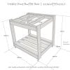 Mobile Buffet Servery Display Unit 1136x895x1110 Schematic with labels