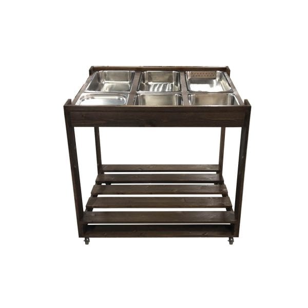 Mobile Buffet Servery Display Unit 1136x895x1110 front view with Gastronorms