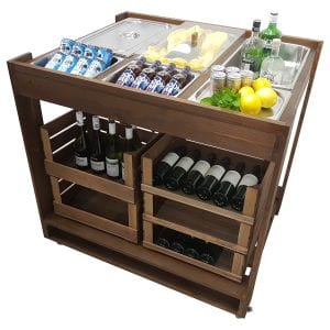 Mobile Buffet Servery Display Unit 1136x895x1110 in use 2