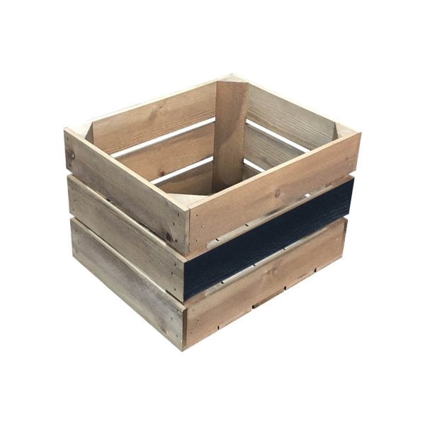 Standard Rustic Mid Panel Black Board Crate 300x370x250