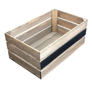 Standard Rustic Mid Panel Black Board Crate 500x370x250