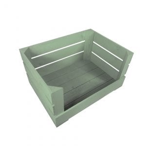 Tetbury Green Drop Front Painted Crate 500x370x250
