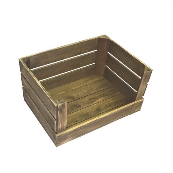 rustic drop front crate 500x370x250