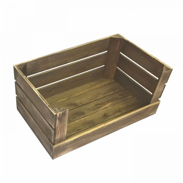 rustic drop front crate 600x370x250