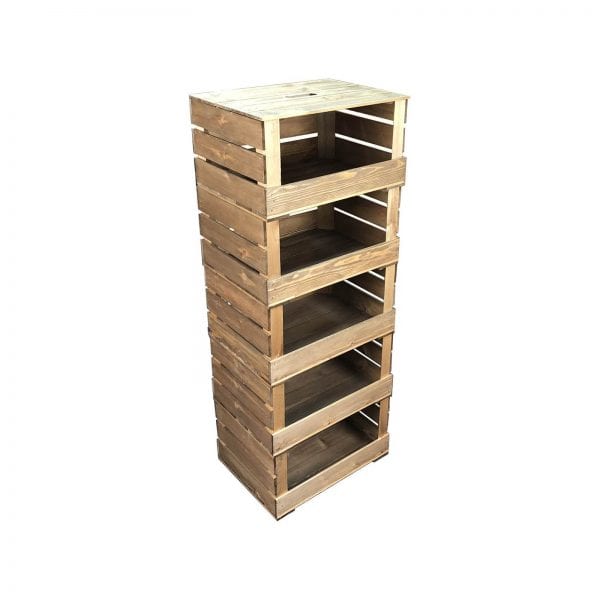 5 rustic crate tower storage unit 500x370x1306