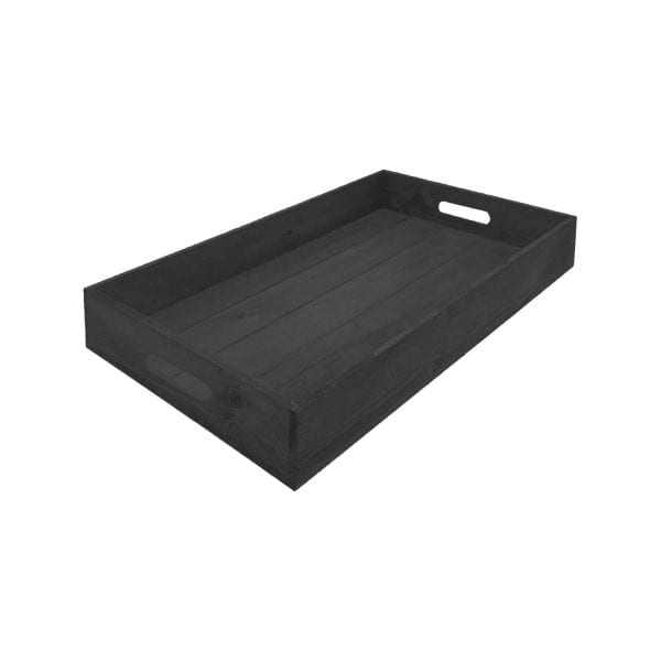 Black Painted Tray 600x370x80