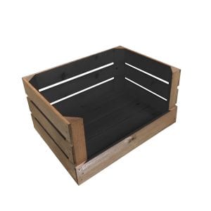 Black Two Tone drop front crate 500x370x250