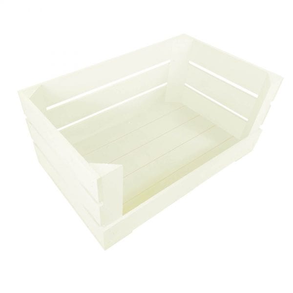 Burleigh Cream Drop Front Painted Crate 600x370x250