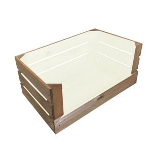 Burleigh Cream Two Tone drop front crate 600x370x250