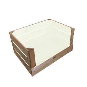 Burleigh cream Two Tone drop front crate 500x370x250