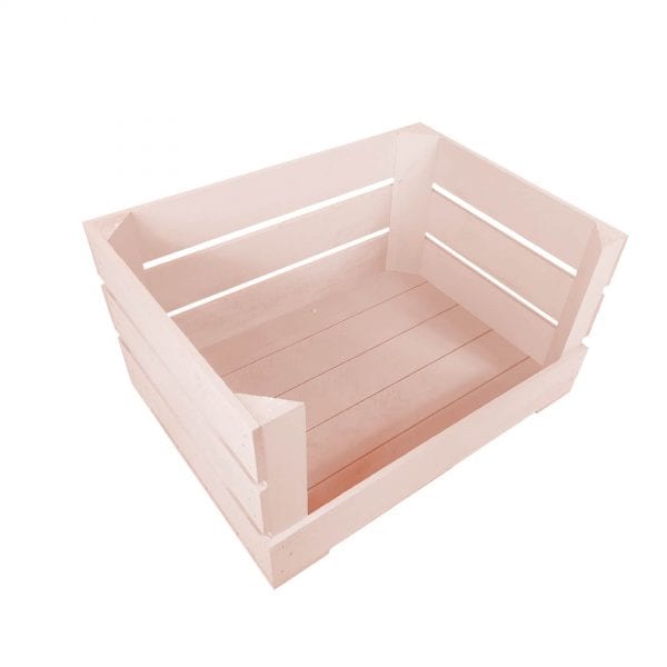 Cherington Pink Drop Front Painted Crate 500x370x250