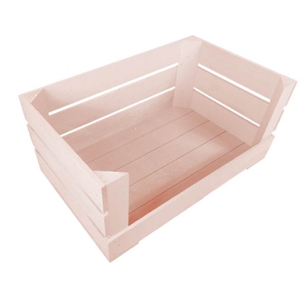 Cherington Pink Drop Front Painted Crate 600x370x250