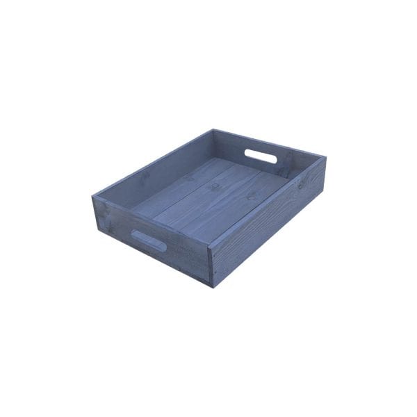 Kingscote Blue Painted Tray 300x370x80