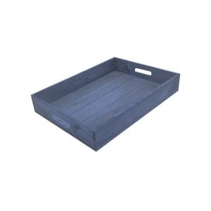 Kingscote Blue Painted Tray 500x370x80