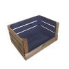 Kingscote Blue Two Tone drop front crate 500x370x250