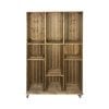 Mobile Rustic Wide 9 Crate Display 1115x297x1600