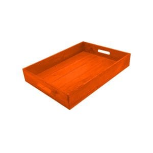 Orange Painted Tray 500x370x80