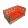 Orange colour burst drop front crate 600x370x250