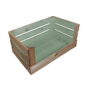 Tetbury Green Two Tone drop front crate 600x370x250