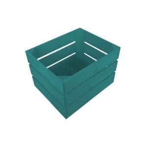 Turquoise Painted Crate 300x370x250