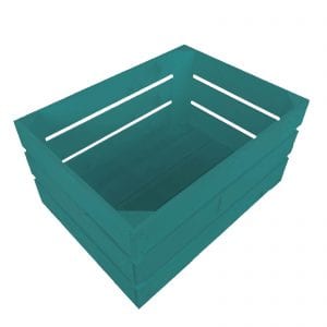 Turquoise Painted Crate 500x370x250