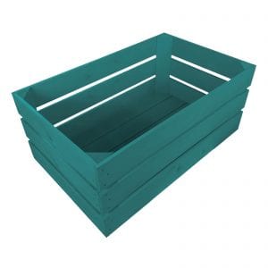 Turquoise Painted Crate 600x370x250