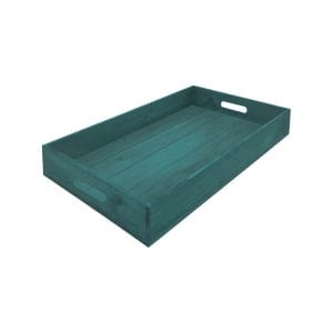 Turquoise Painted Tray 600x370x80