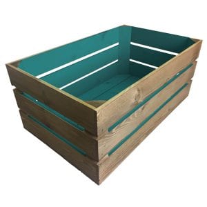 Turquoise Two Tone Crate 600x370x250