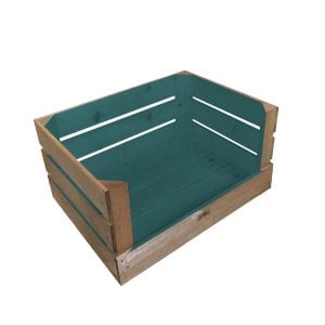 Turquoise Two Tone drop front crate 500x370x250