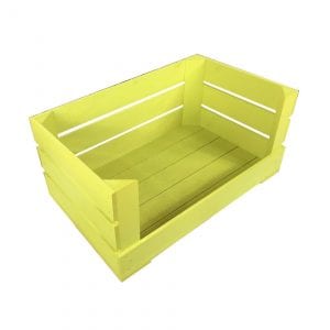 Yellow Drop Front Painted Crate 600x370x250