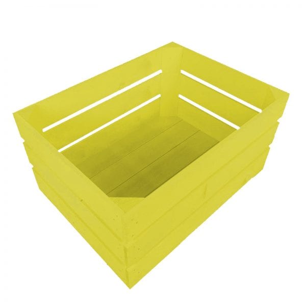 Yellow Painted Crate 500x370x250