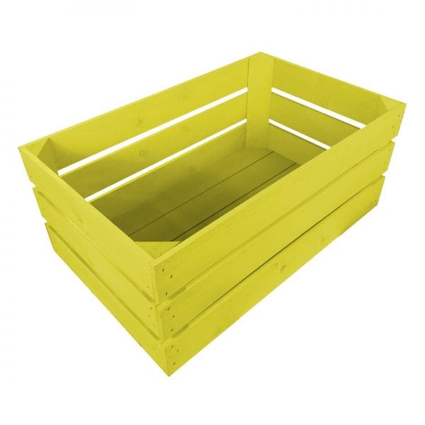 Yellow Painted Crate 600x370x250