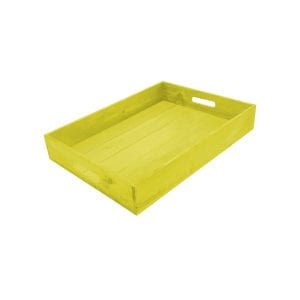 Yellow Painted Tray 500x370x80