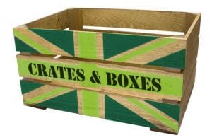 500mm rustic crates and boxes eco green jack crate angled