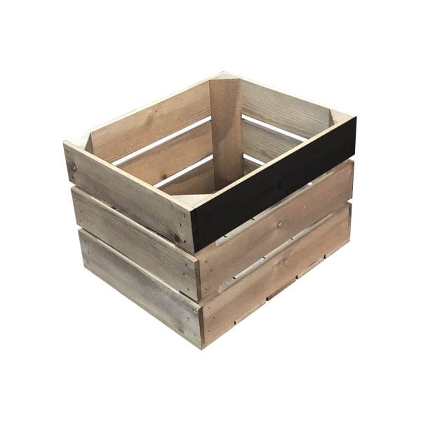 Standard Rustic Top Panel Black Board Crate 300x370x250