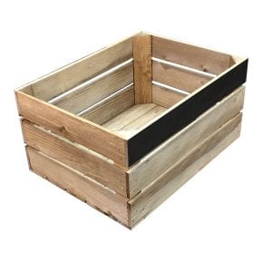 Standard Rustic Top Panel Black Board Crate 500x370x250
