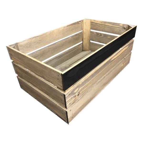 Standard Rustic Top Panel Black Board Crate 600x370x250