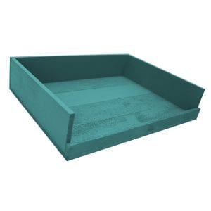 Turquoise Painted Landscape Letter Tray 375x290x80